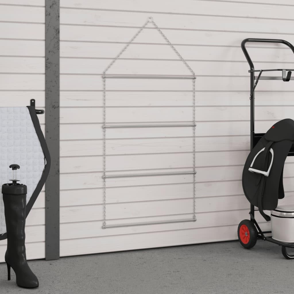 vidaXL Soporte para Manta de Montura Acero Inoxidable Plateado