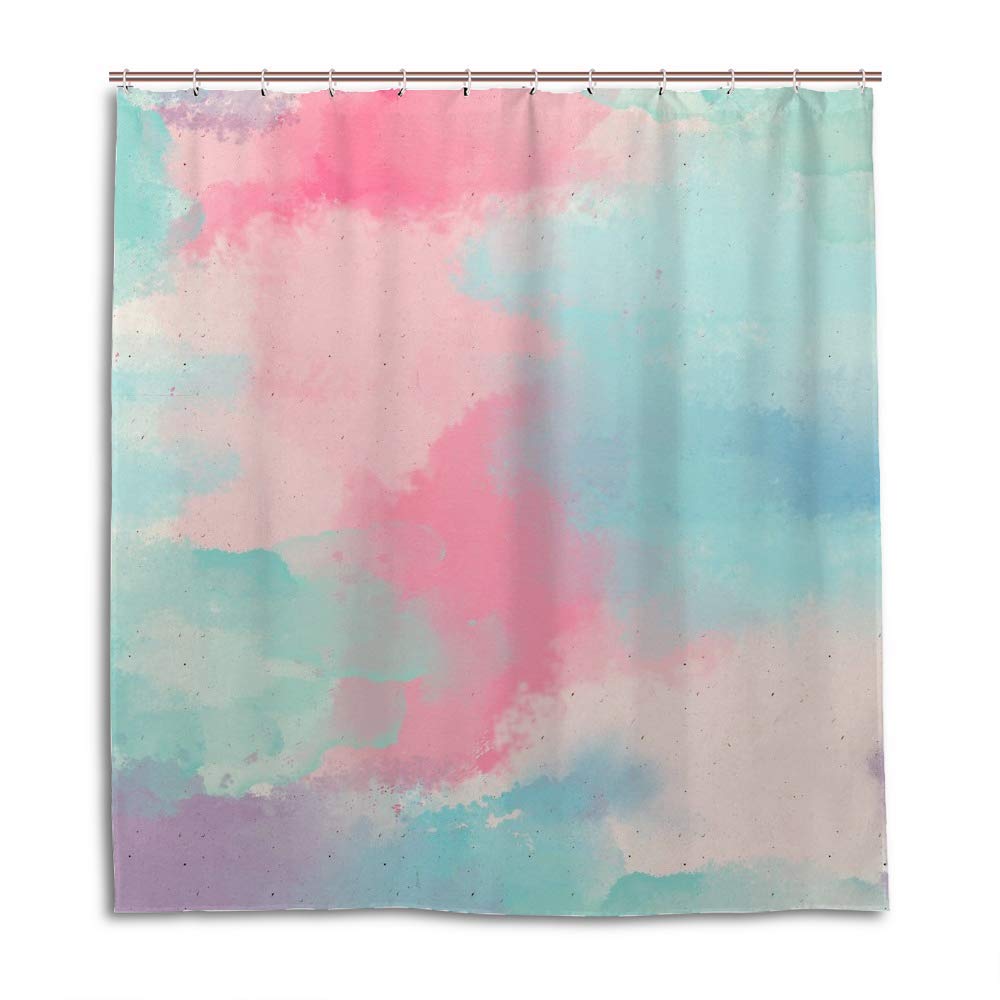 Rideau de douche haut de gamme en tissu imperméable multicolore