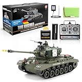 GOODS+GADGETS Tanque RC Alemán Tiger I 2.4GHz R/C Modelo a Escala 1:16 con función de Disparo, Sonido - RTR (Pershing Snow Leopard)