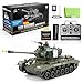Produktbild GOODS+GADGETS Ferngesteuerter RC M26 Pershing 1:16 Modellbau Panzer 2.4GHz Snow Leopard Tiger; Schuss-Funktion, Sound, RTR(Pershing Snow Leopard)