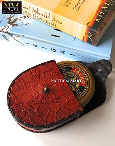 Brújula magnética NauticalMart antigua de latón Jacko Boot Polish 2 pulgadas miniatura 6