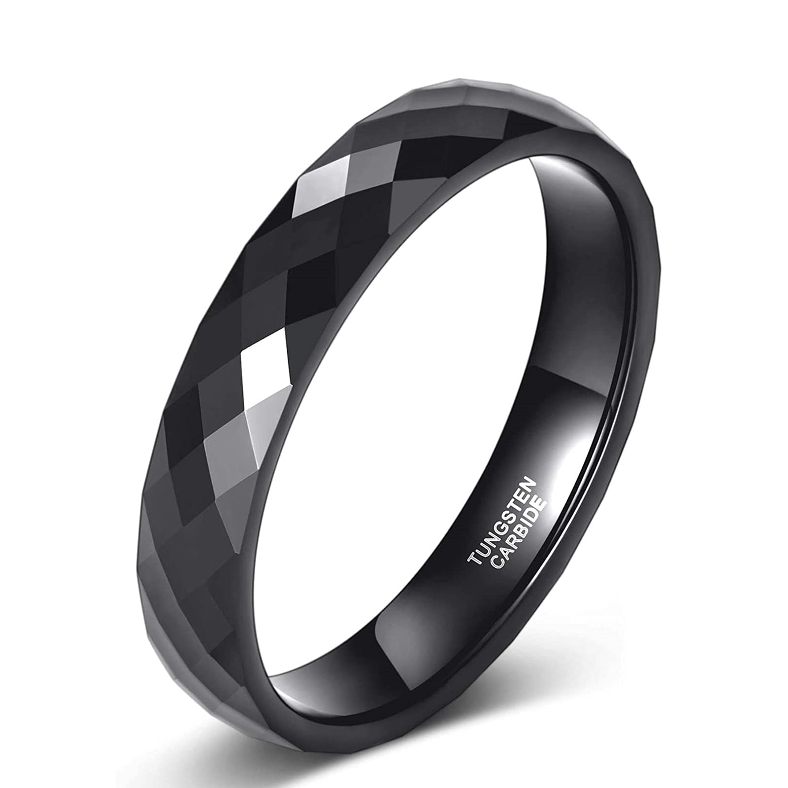 Bague Fiancaille Homme Bague Anneau De Fiançailles Homme Tungstène Argent Et 2 Bandes Noires Bague De Promesse Homme