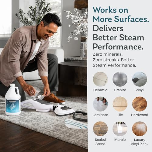 Image of Steam & Go Demineralized Water for Steam Cleaners, Clean Ocean, 4 x 1 Gallon