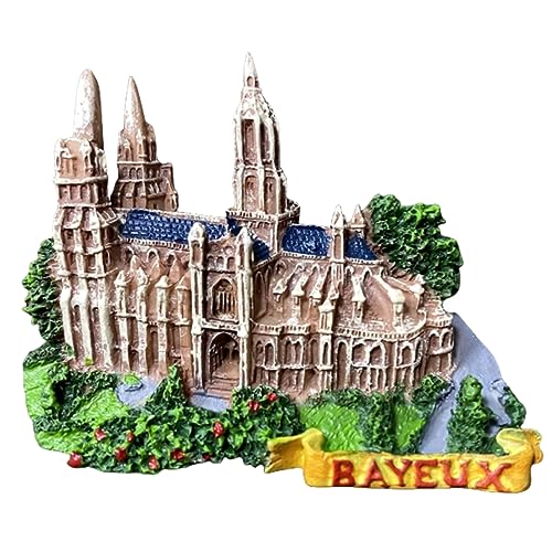 Imán decorativo Catedral de Bayeux Francia 3D miniatura 1