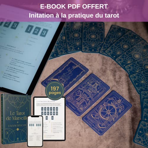 Vibratis Tarot of Marseille with Booklet and E-Book of 196 Pages, Divinatory Game in French for Beginners Divination - Image 4