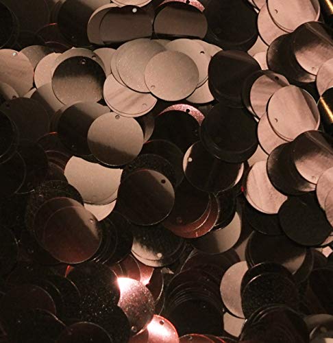 20mm Flat Sequins Chocolate Brown Metallic Medium Top Hole Made in USA