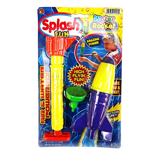 Splash Fun Water Rocket (2 Pack) Air and Water Powered with 2 GosuToys Stickers - Thumbnail 6