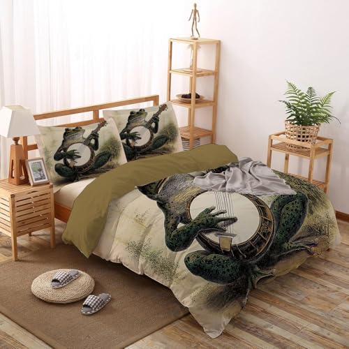 Housse de couette grenouille en microfibre douce et fermeture éclair - 5