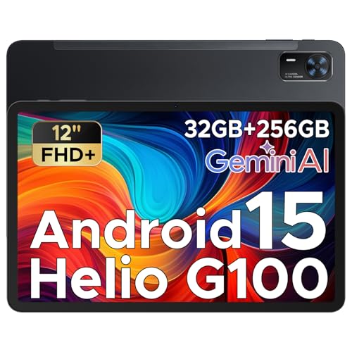 DOOGEE Tab E3+ Helio G100 Octa-Core, Tablette 12 Pouces, FHD+