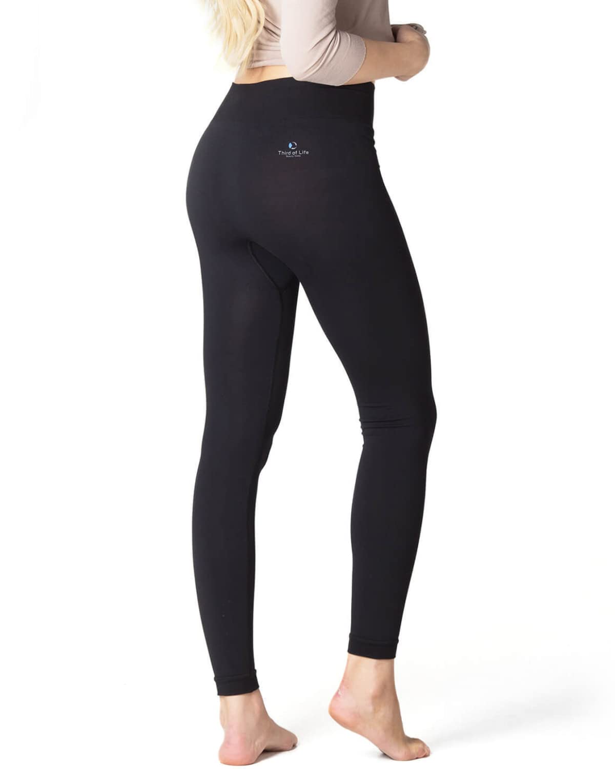 Anti-Cellulite Schlaf-Leggings ALHENA | Beauty Sleep Legging für Hautpflege in der Nacht | Schwarze High Waist Damen-Hose | Straffere Haut Dank Emana-Garn | Thermoregulierend & extrem weich