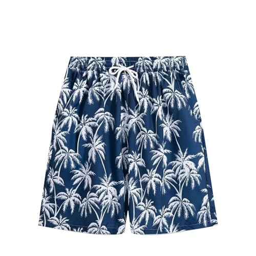 Sinzelimin Men's Hawaiian Beach Shorts Fashion Printed Quick-Dry Elastic Waist Loose Comfy Swim Trunks Short Sweatpant - Main Image