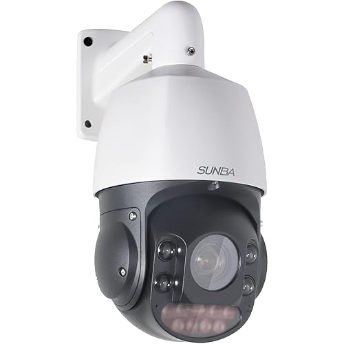 SUNBA 4K 8MP PTZ Camera Outdoor, IP PoE+ Security Dome, 20X Optical Zoom, Two Way Audio &Built-in TF Card Slot, 24x7 Automatic PTZ Tour, Night Vision up to 328ft (405-D20X 4K)