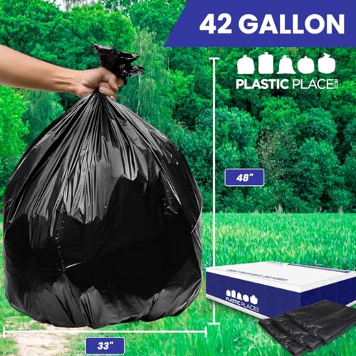 Bolsas de contratista de 42 galones ultra resistentes PlasticPlace 3