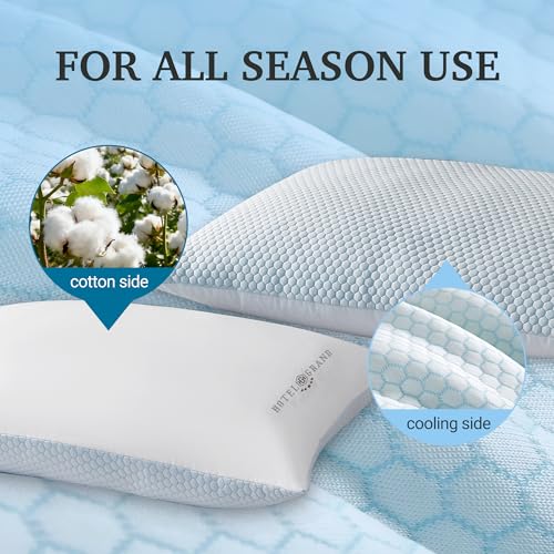 Image of Hotel Grand Cooling Soft Low‑Profile Pillow Queen Size Set of 2