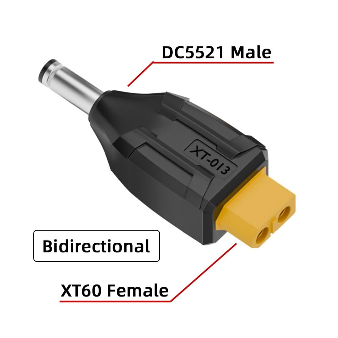 ChenYang XT60 to DC Adapter,DC 5.5x2.1mm Male to XT60 Female Bidirectional Charging Conversion Adapter for Aircraft Model/Car Model/Remote Control Toy/Battery Charger