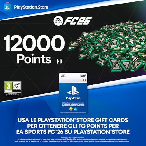 PlayStation Store Gift Card for FC 26 Ultimate Team - 12000 FC Points - PS4/PS5 Download Code - IT Account