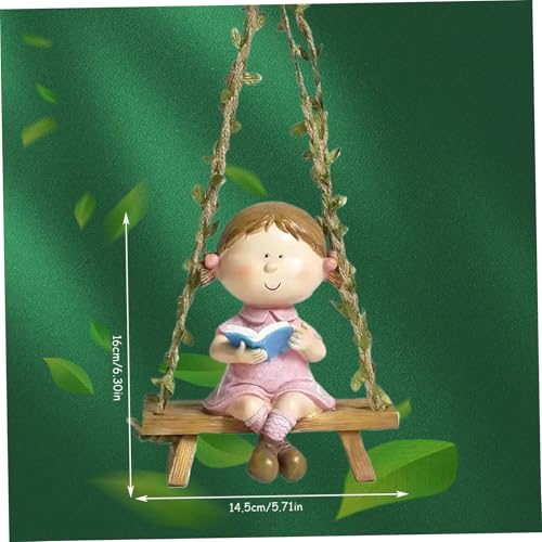Statues de jardin figurines enfants amovibles déco suspendue résine - 6