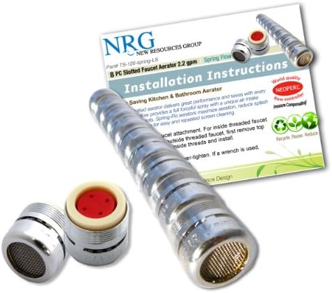 8 Pc Lifesaver Pro-pack Spring Flo 2.2 Gpm Slotted Faucet Aerator Dual Threaded/Aerated Full Stream | Plumbers Choice
