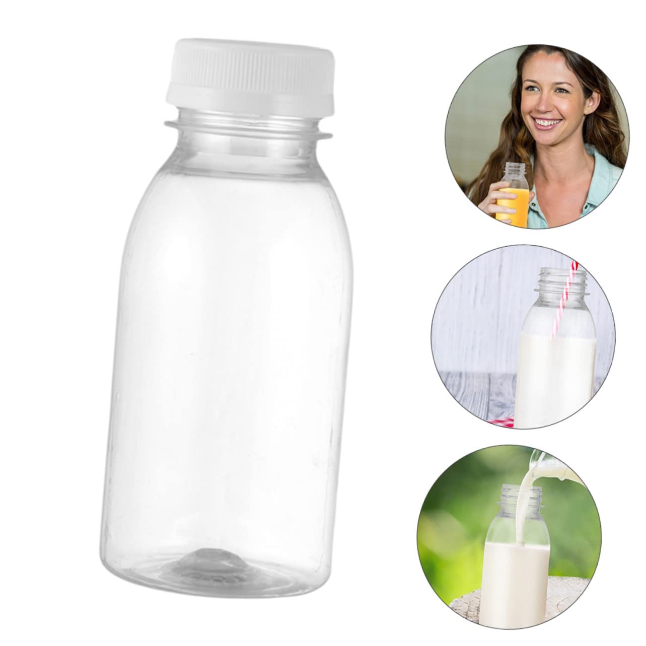 Amazon｜12 個入りのブタ一瓶酸瓶ガラス容器ガラス水瓶饶材料