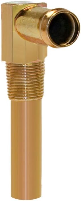 Scott Drake C6AZ-18599-B Heater Hose Elbow Small Block - Gold Zinc Finish