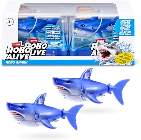 Robo Alive Water Activated Shark 2 Pack (Blue) by ZURU – Realisti...