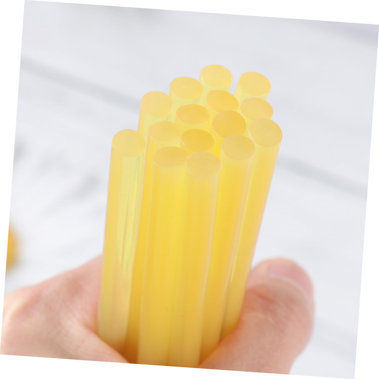 100 Stück Heiße Schmelzklebestifte Gelb Stark Haftend Flexibel DIY Reparatur Klebestangen Kit für Holz Glas Papier