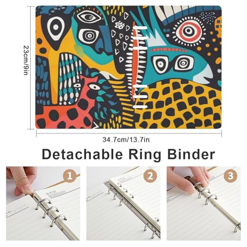 Carnet de notes A5 rechargeable motif animal multicolore