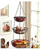 Useful. 3 Tier Hanging Fruit Basket (Black)