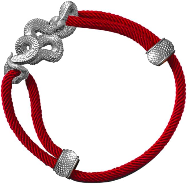 COPPERTIST.WU Silver Snake Rope Bracelet Milan/Braided Rope Adjustable Colourful Handmade Gifts for Men Women 20 Colours M/L