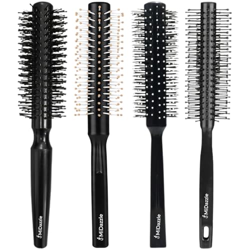 Image of Round Hair Brush for Adding Curls, Volume & Waves in Hair| Men and Women| Hair Volumizer Round Brush| All Hair Types Perfect Tool for Blow Drying (Pack Of 4)