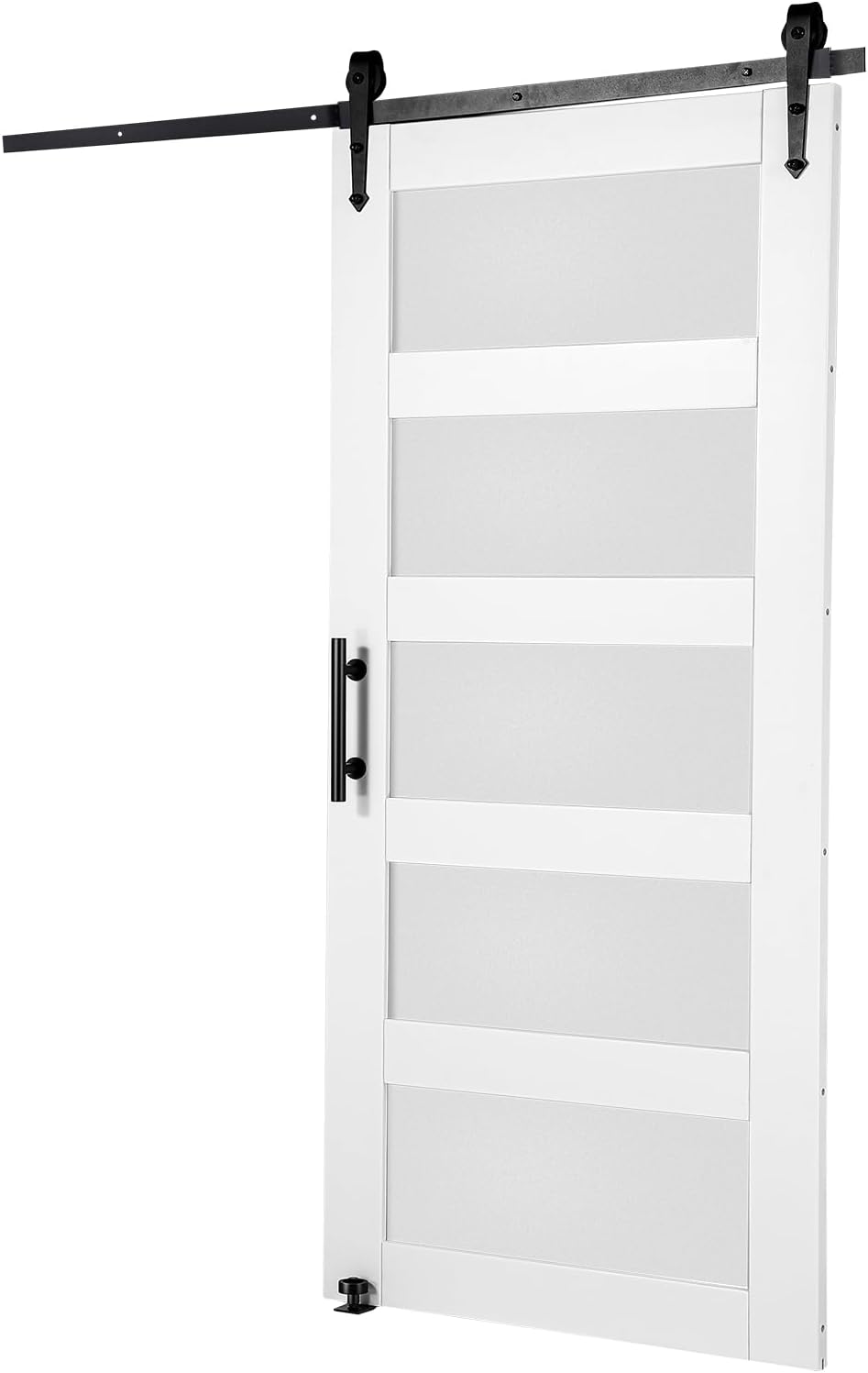 VEVOR 42x84 Inch Glass Barn Door with hardware