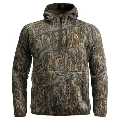 ScentLok Men’s Midweight Ridge Hunting Hoodie – Scent Control with Carbon Alloy, Fleece Lining, Built-In Gaiter & DWR Finish (US, Alpha, Medium, Regular, Regular, Mossy Oak Original Treestand)