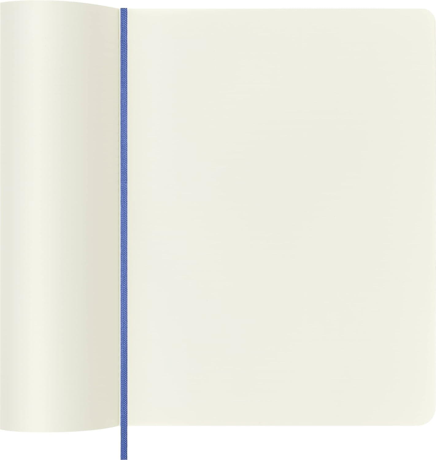 Moleskine Classic Notebook, Cuaderno con Páginas Blancas, Tapa Blanda y Cierre Elástico, Tamaño XL 19 x 25 cm, Color Azul Hortensia, 192 páginas