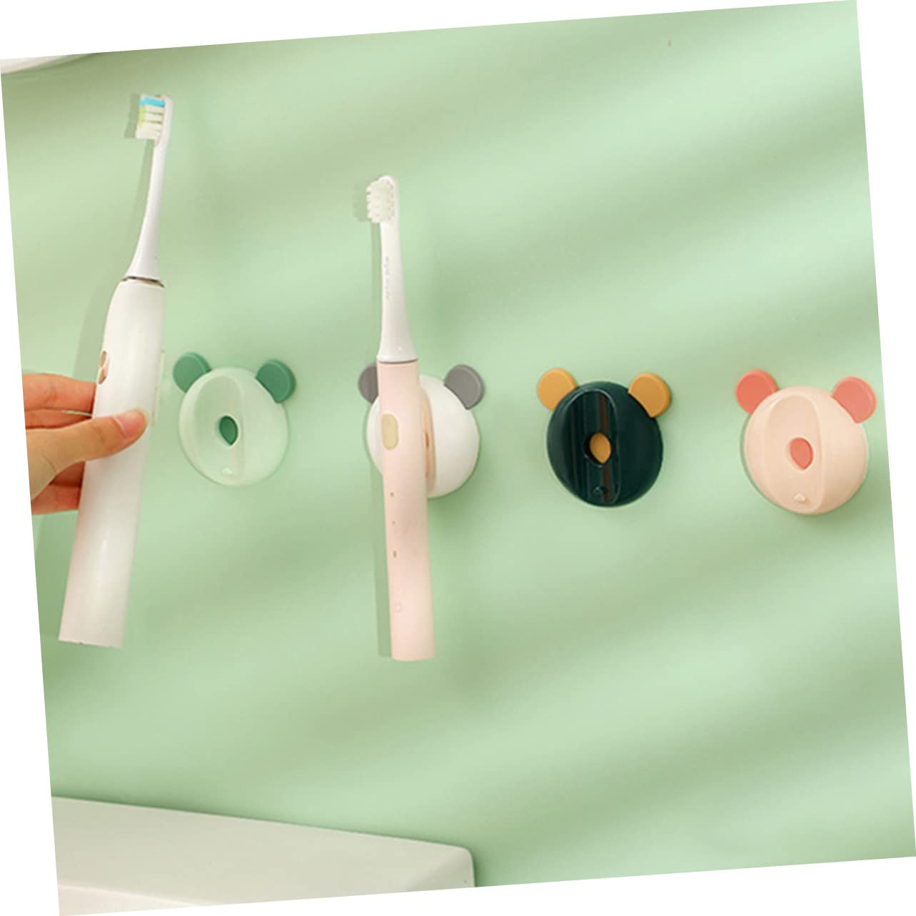 Amosfun 12piezas Soporte Magnético para Cepillos De Dientes Eléctricos Estante Sin Perforación De Mixtos Instalación y Limpieza