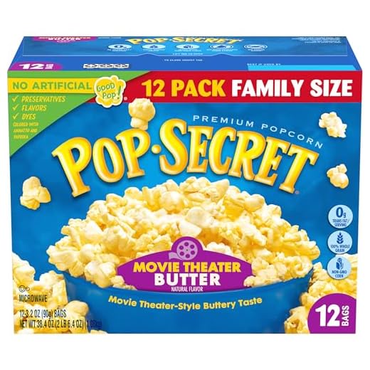Pop Secret Microwave Popcorn, Movie Theater Butter, Flavor, 3 Oz Sharing Bags, 12 Ct