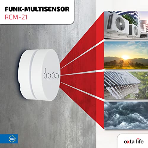 EXTA LIFE Multisensor with magnetic base RCM-21 I measurement temperature, humidity pressure and illumination I, white - Image 4
