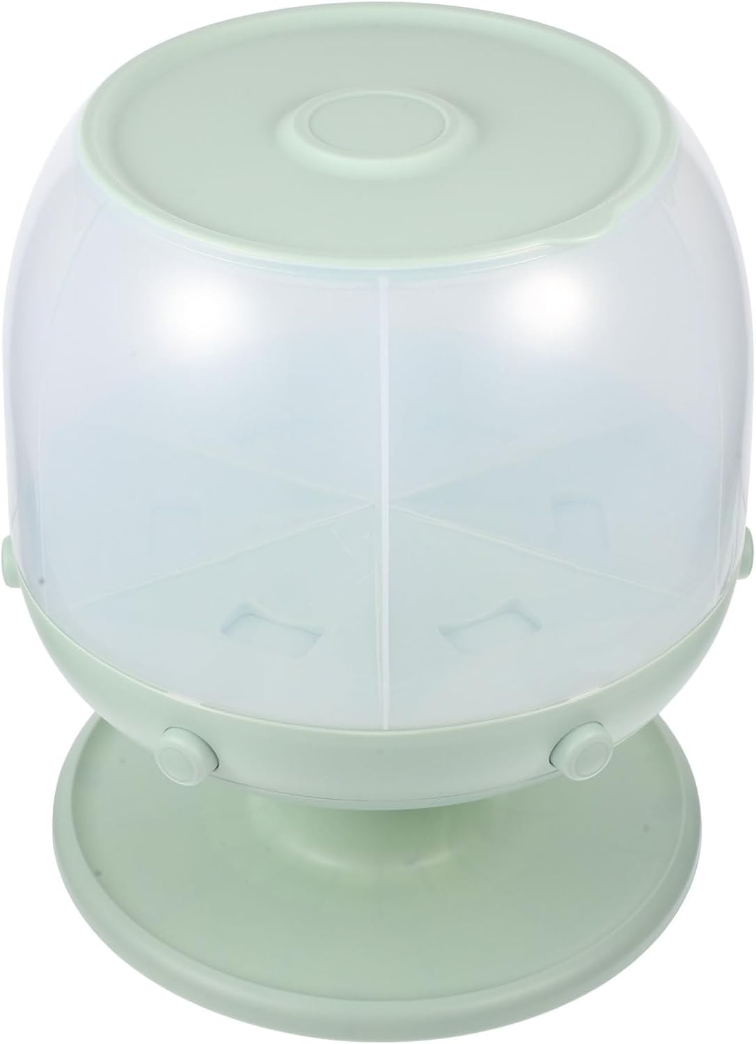 Zerodeko Rotatable Cereal Dispenser Visible Window Large-capacity Grain Storage Bucket Airtight and Moisture Rice Container for Kitchen Use Easy to Access and Refill