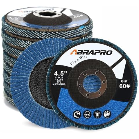 Flap Discs 60 Grit, 4 1/2 x 7/8-Inch Flap Sanding Disc, Type 29 Zirconia Grinding Wheel for Stainless Steel, Sheet Metal (10 Pack) Cover