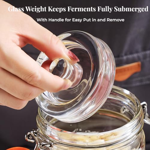 JILLMO 1.5L Wide Mouth Glass Jar