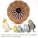 VTurboWay Rattan Bird Nest Chew Resistant Nest House Parrot Egg Laying and Breeding Nest for Bird Parrot Cockatiel Budgie Parakeet Finch Canary