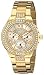 GUESS Women's U0111L2 Sparkling Hi-Energy Mid-Size Gold-Tone Watch