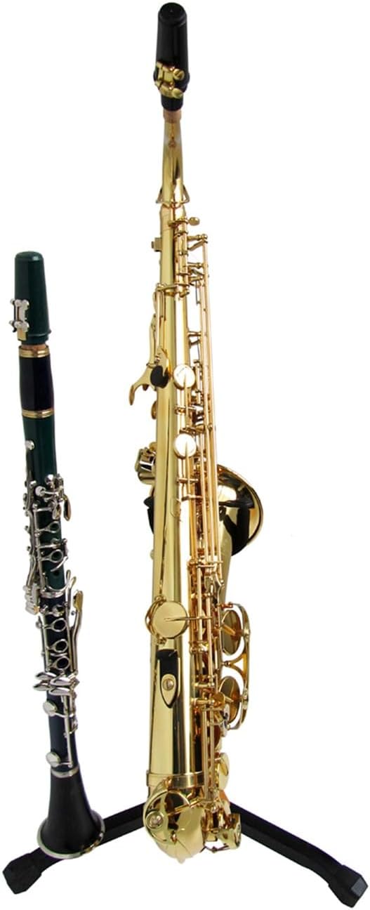 Saxophone Stand,Foldable Telescopic Tripod,Floor-Standing Dual-Purpose Display Shelf,for Alto/Tenor Saxophone Flute Clarinet