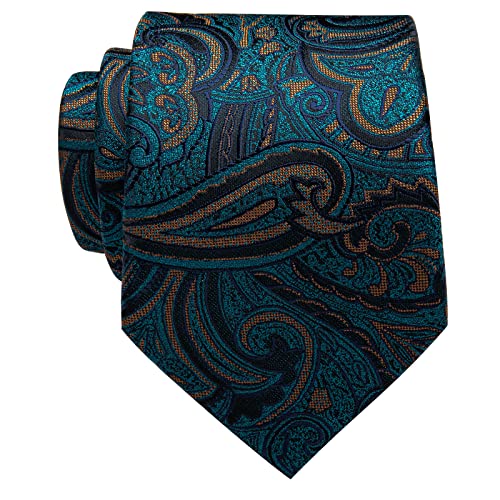 Image of YourTies Paisley Men's Necktie Woven Silk Floral Ties for Men Designer Formal Business Party Wedding