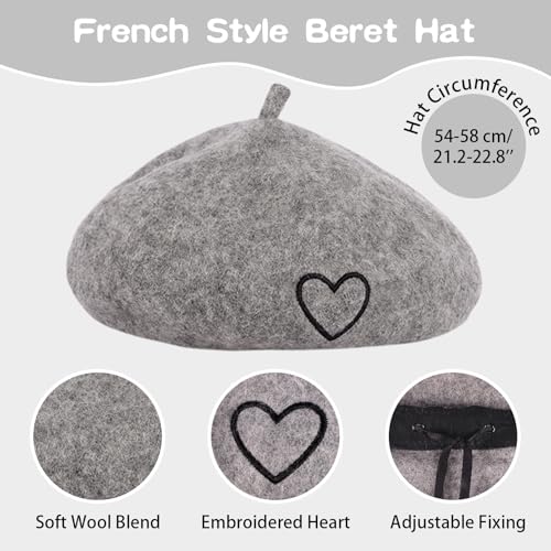 Gorro boina de lana estilo francés para mujer y bebé miniatura 2