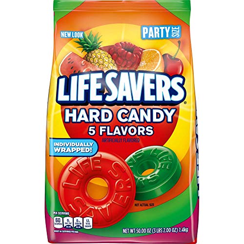 LIFE SAVERS Hard Candy 5 Flavors, 50-Ounce Party Size Bag Pack of 10