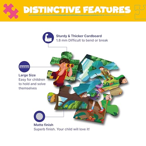 Image of Set of 2, 150 Pieces Adventure Jigsaw Puzzle for Kids, Hiking & Star Gazing, Large Size - 45 * 30 cms, Puzzle for Kids 6+ Years, Brain Teaser, Birthday Gift