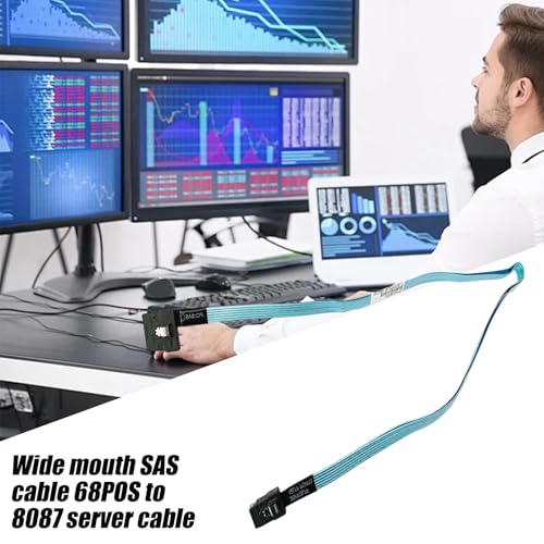 Cable de servidores flexible 68P a SFF-8087 conector chapado en oro duradero 2