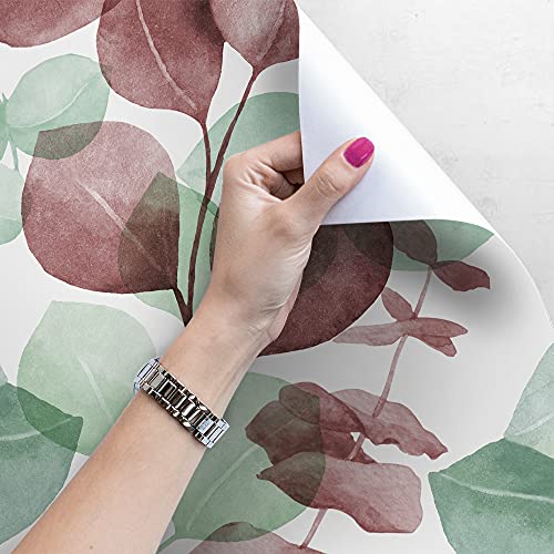 Papier peint latex 104x70cm motif eucalyptus floral pour décoration murale