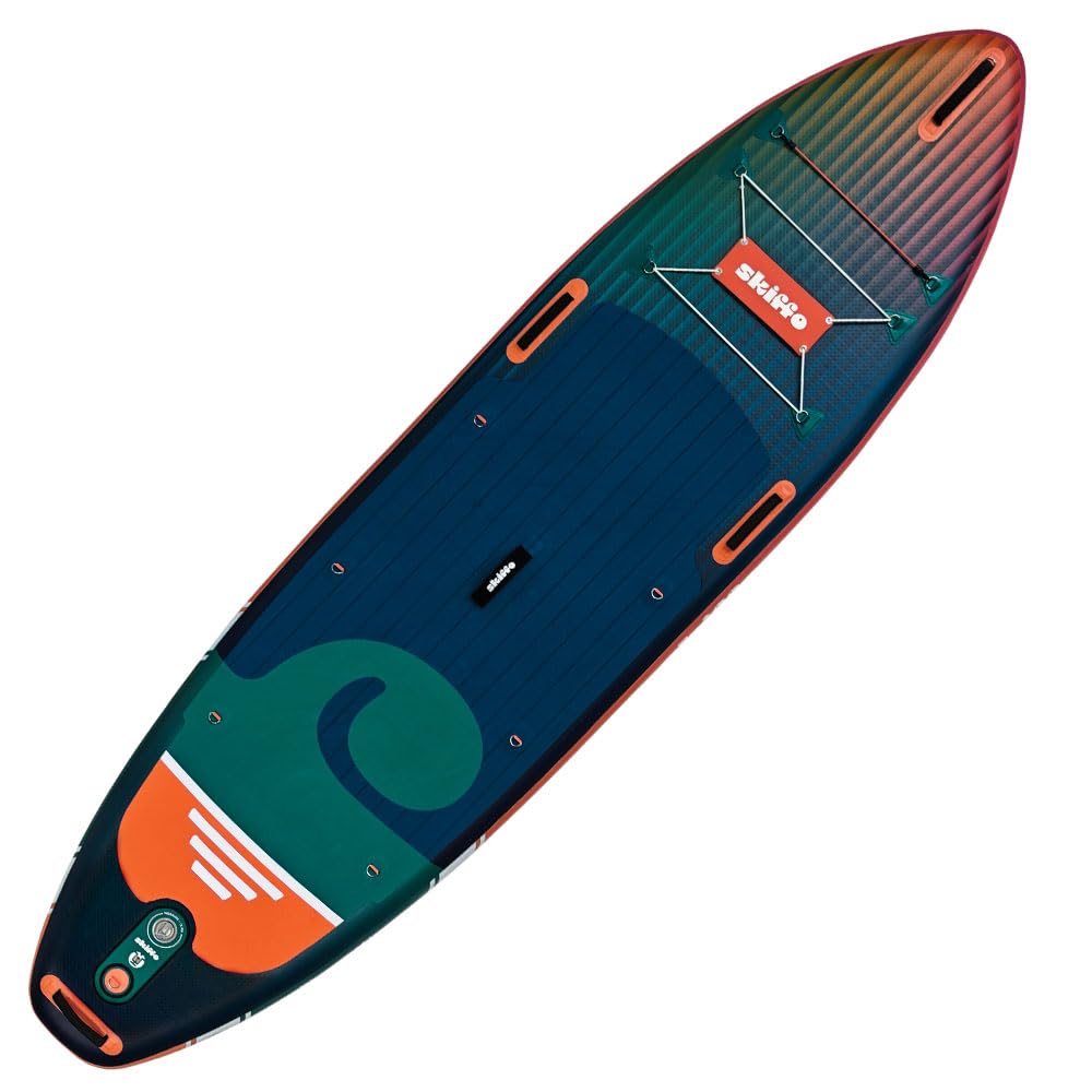 Skiffo Rivage Sunset 11' – Sup Inflable 2 en 1 Kayak Completo – 335 x 86 x 15 cm – MAX 160 kg – Estable y versátil – Diseño único