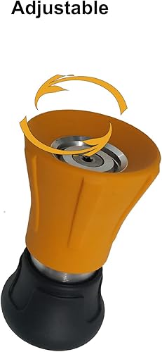 Miniatura 4 de Boquilla de manguera estilo bombero, boquilla rociadora de manguera resistente, boquilla de manguera de jardín, boquilla rociadora de alta presión